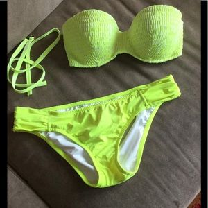 Victoria Secret neon yellow bikini